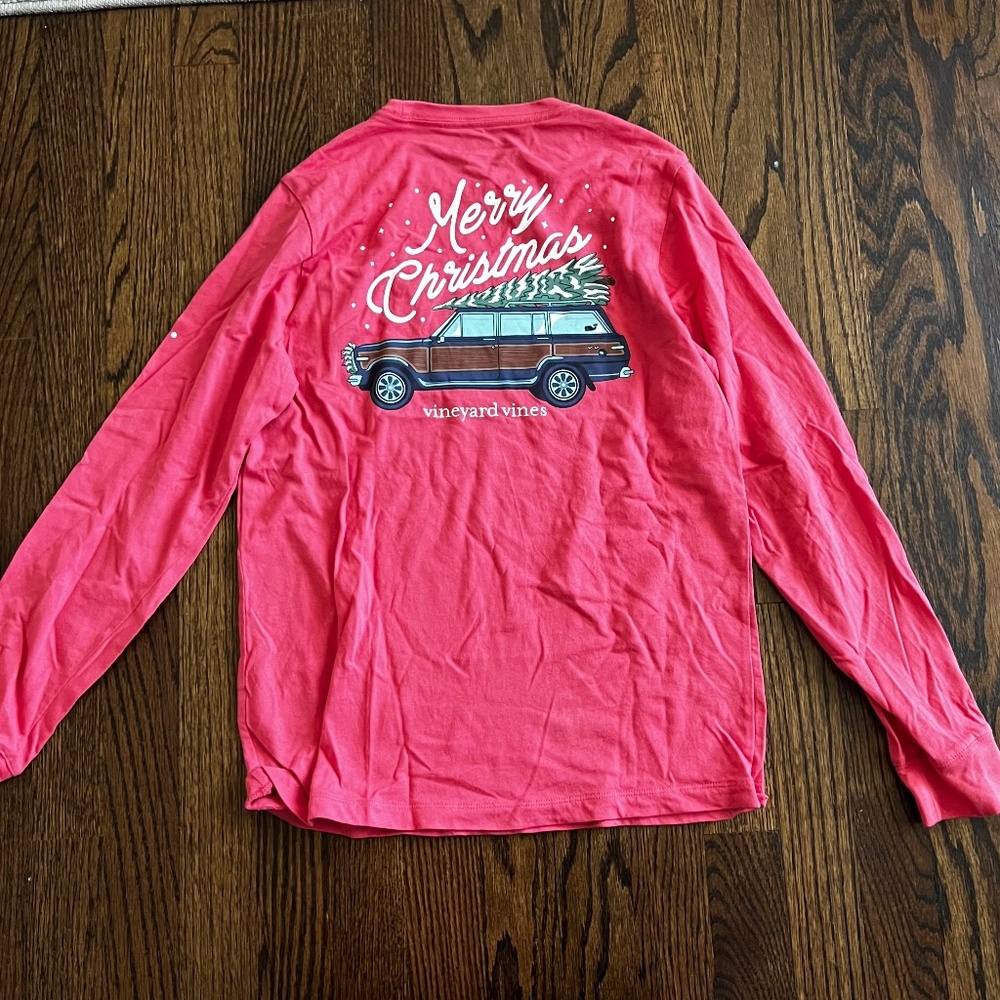 Vineyard Vines Boys Christmas Long-sleeve Shirt, M